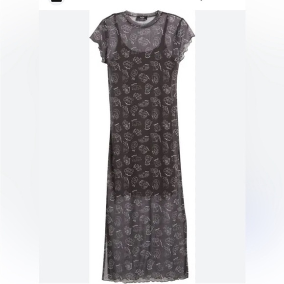 Dressed in LALA Black Zodiac Midi Sheer Dress NWT - Picture 4 of 8